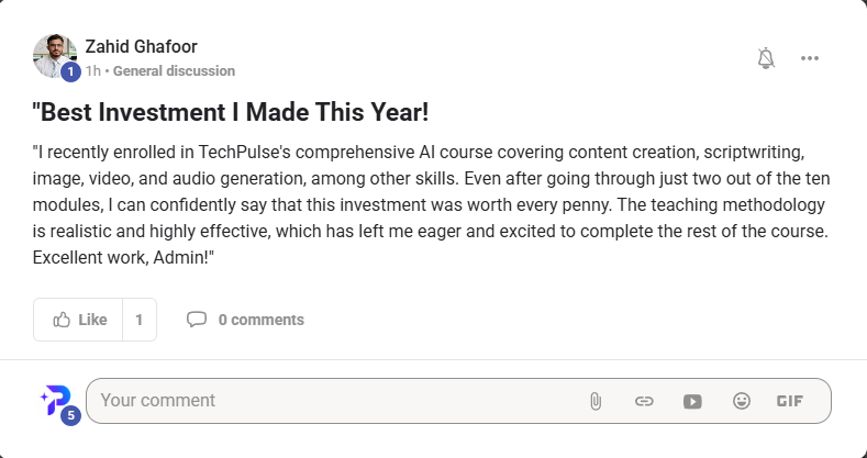 Student review: Best Investment I Made This Year!